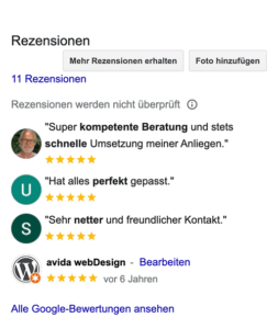 Google Unternehmensprofil - mehr Rezensionen erhalten