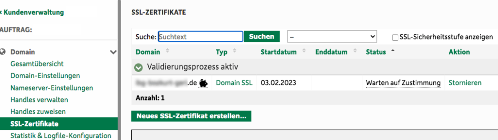 SSL bei Domainfactory aktivieren