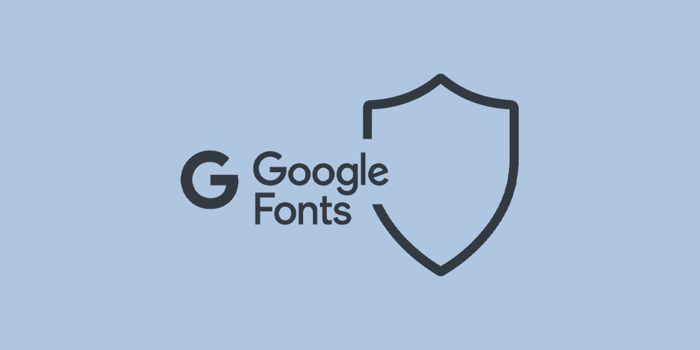 Icon, dass die datenschutzkonforme Einbindung von Google Fonts abbilden soll