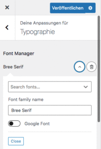 Fonts-Manager Customizer