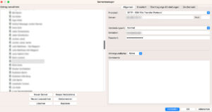 FTP-Einstellungen bei Filezilla