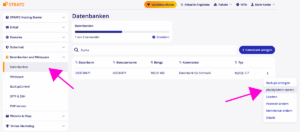 Die Datenbank bei Strato ist veraltet